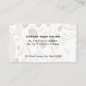 Kaffee-Cup-Dampfkarte Visitenkarte (Rückseite)