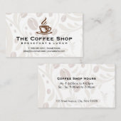 Kaffee-Cup-Dampfkarte Visitenkarte (Vorne/Hinten)