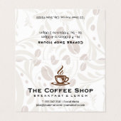 Kaffee-Cup-Dampfkarte Visitenkarten (Außenseite Aufgefaltet)