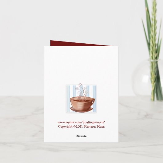 Kaffee Cup Danke Note Card (Rückseite)