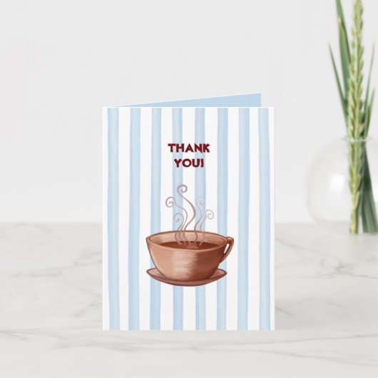 Kaffee Cup Danke Note Card (Vorderseite)