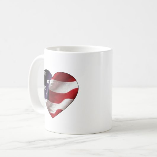 Kaffee-Cup: Fahne im Herzen Kaffeetasse (Vorderseite Links)