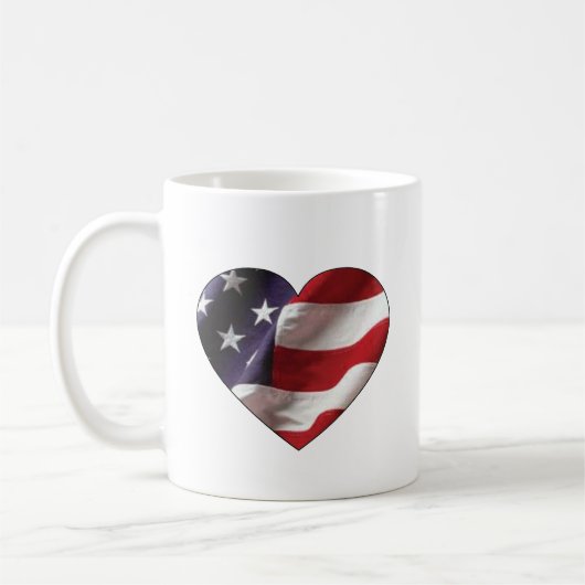 Kaffee-Cup: Fahne im Herzen Kaffeetasse (Links)