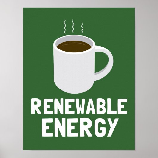 Kaffee-Cup für erneuerbare Energien Poster (Vorne)