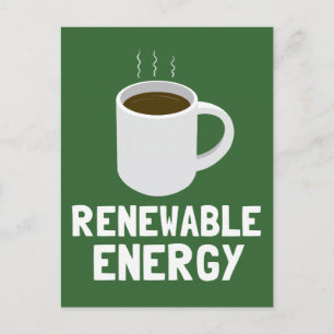 Kaffee-Cup für erneuerbare Energien Postkarte