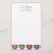 Kaffee-Cup-Geschirr, Briefpapier (Vorderseite)