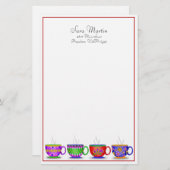 Kaffee-Cup-Geschirr, Briefpapier (Vorne/Hinten)