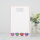 Kaffee-Cup-Geschirr, Briefpapier (Stehend Vorderseite)