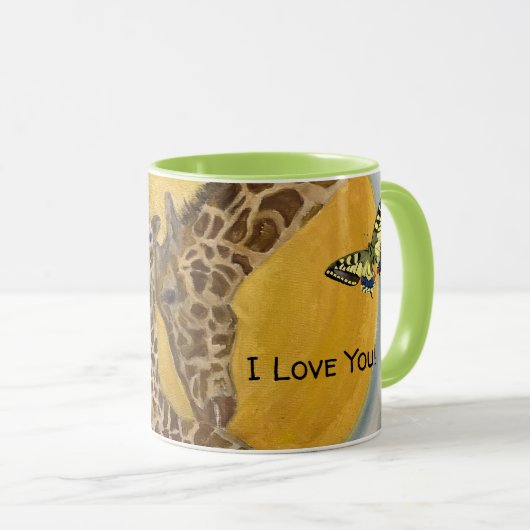 Kaffee-Cup-Giraffen für Mutter und Kind Tasse (VorderseiteRechts)