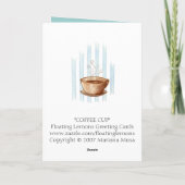 Kaffee-Cup-Grußkarte Karte (Rückseite)