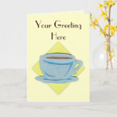 Kaffee-Cup-Grußkarte Karte (Gelbe Blume)