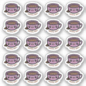 Kaffee Cup Happy Mail Custom Cut Vinyl Aufkleber (Vorderseite)