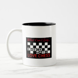 Kaffee-Cup: Ich Liebe Schach Zweifarbige Tasse