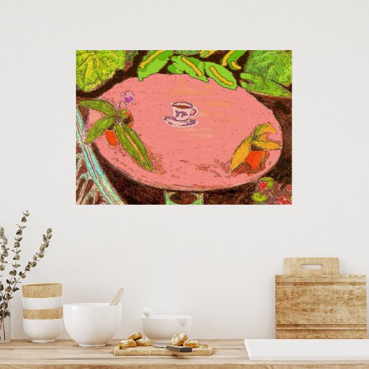 Kaffee-Cup im Matisstil Poster (Küche)