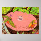 Kaffee-Cup im Matisstil Poster (Vorne)