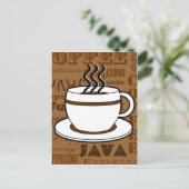 Kaffee-Cup - Kaffeeausdrücke - braun Postkarte (Stehend Vorderseite)