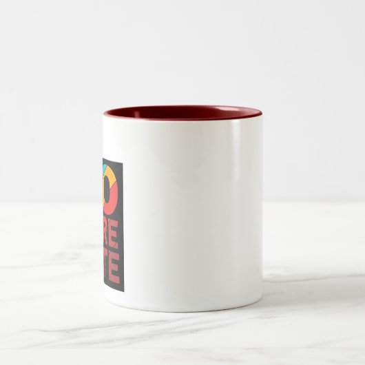 Kaffee-Cup: Kein Hass mehr Zweifarbige Tasse (Mittel)