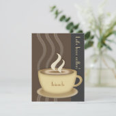 Kaffee-Cup Kleine individuelle Einladung (Stehend Vorderseite)