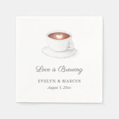 Kaffee-Cup-Liebe ist das Brechen von Paaren Polter Serviette (Vorderseite)