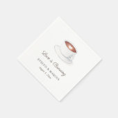 Kaffee-Cup-Liebe ist das Brechen von Paaren Polter Serviette (Ecke)