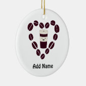 Kaffee-Cup-Liebe Keramik Ornament (Rechts)