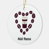 Kaffee-Cup-Liebe Keramik Ornament (Links)