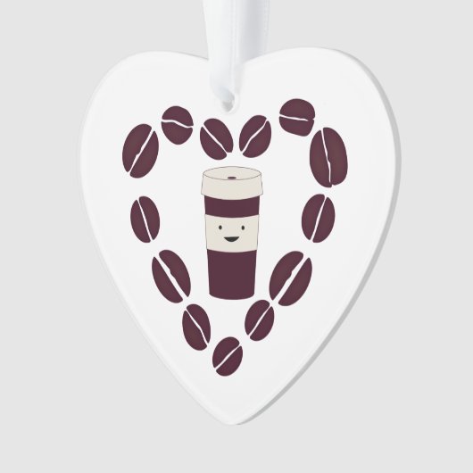 Kaffee-Cup-Liebe Ornament (Vorderseite)