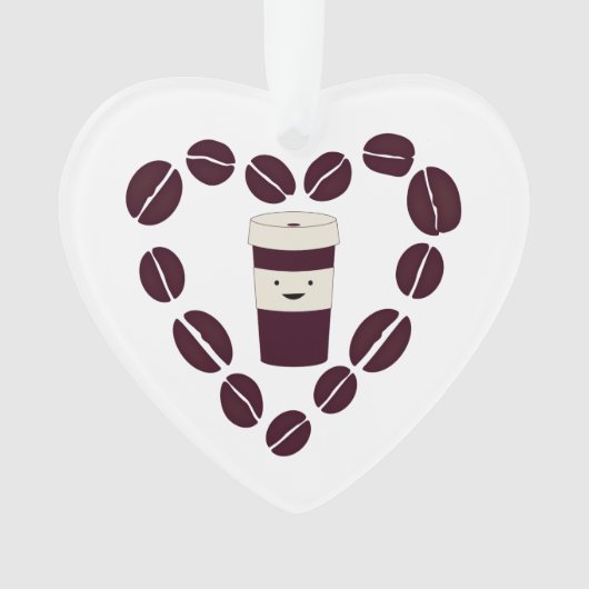Kaffee-Cup-Liebe Ornament (Vorderseite)