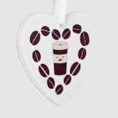 Kaffee-Cup-Liebe Ornament (Vorderseite)