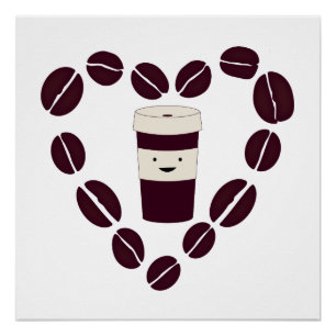 Kaffee-Cup-Liebe Poster