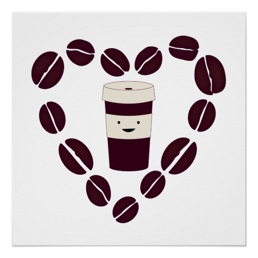 Kaffee-Cup-Liebe Poster (Vorderseite)