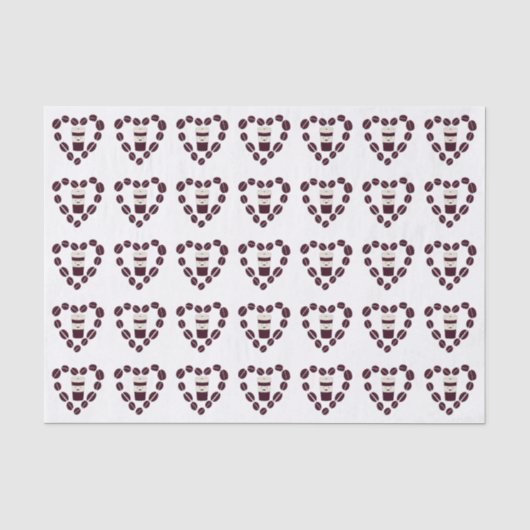 Kaffee-Cup-Liebe Seidenpapier (Vorderseite)