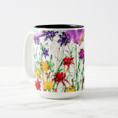 Kaffee Cup Lovitude "Highwood Wildblumen" Zweifarbige Tasse (Vorderseite Links)