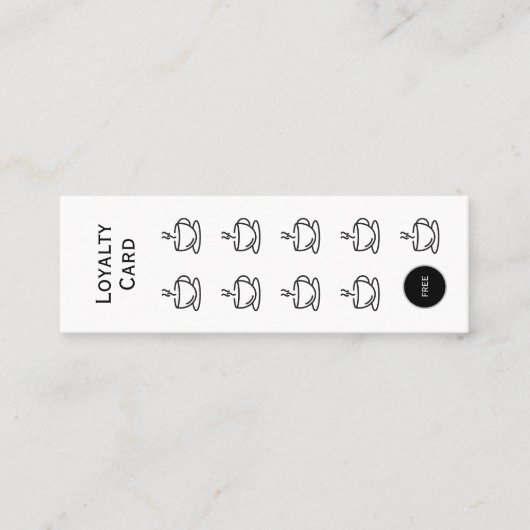 Kaffee Cup Loyalitätskarte, einfaches Budget Treuekarte (Vorderseite)
