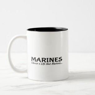 Kaffee-Cup: Marines Zweifarbige Tasse