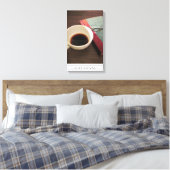 Kaffee-Cup mit Buch auf Leinwand (Insitu (Schlafzimmer))