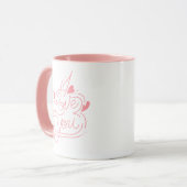 Kaffee-Cup mit Buchstabendesign "I Liebe You" Tasse (Vorderseite Links)