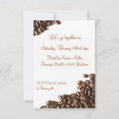 Kaffee-Cup mit herzenförmigen Schaumstoffen Einladung (Rückseite)