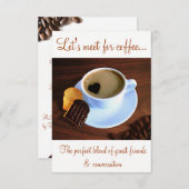 Kaffee-Cup mit herzenförmigen Schaumstoffen Einladung (Vorne/Hinten)