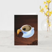 Kaffee-Cup mit herzenförmigen Schaumstoffen Karte (Gelbe Blume)