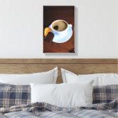 Kaffee-Cup mit herzenförmigen Schaumstoffen Leinwanddruck (Insitu (Schlafzimmer))