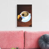 Kaffee-Cup mit herzenförmigen Schaumstoffen Leinwanddruck (Insitu (Wohnzimmer))