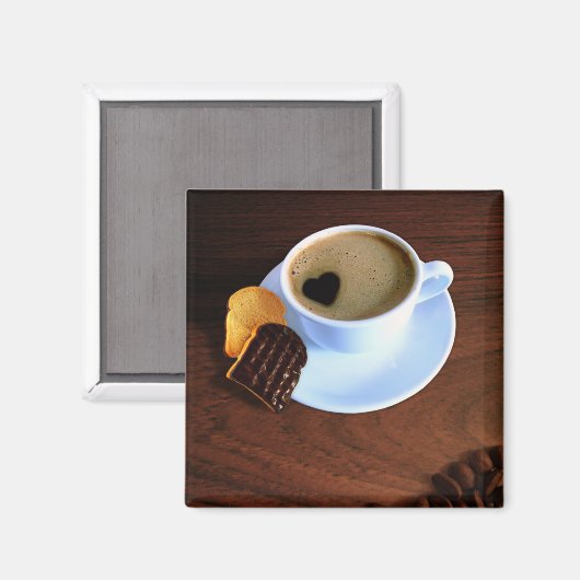 Kaffee-Cup mit herzenförmigen Schaumstoffen Magnet (Vorderseite/Rückseite)