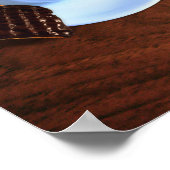 Kaffee-Cup mit herzenförmigen Schaumstoffen Poster (Ecke)