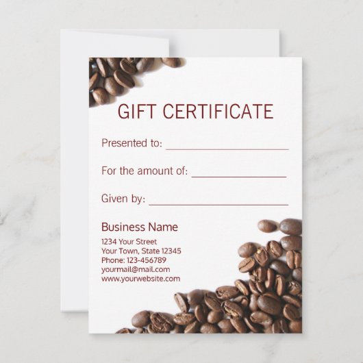 Kaffee-Cup mit herzenförmiger Schaumkarte (Rückseite)