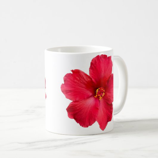 Kaffee-Cup mit Hibiskus Kaffeetasse (VorderseiteRechts)