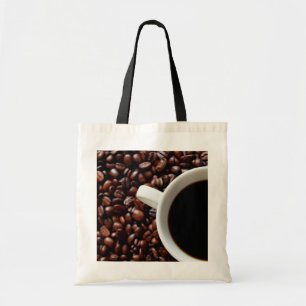 Kaffee-Cup mit Kaffee, Kaffeebohnen Tragetasche