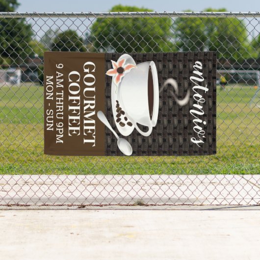 Kaffee-Cup mit Kaffeebohnen Banner (Insitu)