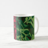 Kaffee-Cup mit rotem und grünem Muster Kaffeetasse (VorderseiteRechts)