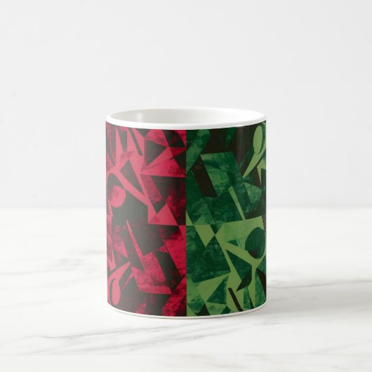 Kaffee-Cup mit rotem und grünem Muster Kaffeetasse (Mittel)